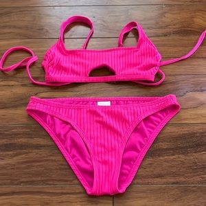 Hot pink bikini